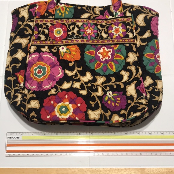 Vera Bradley purse black multi floral - Picture 7 of 8